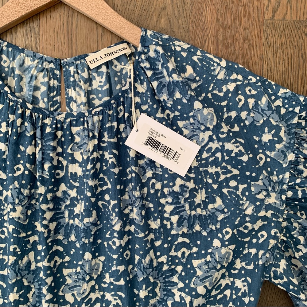 NWT Ulla Johnson Rosemarie in Blue Batik Print Cotton Size 2 - Picture 8 of 8